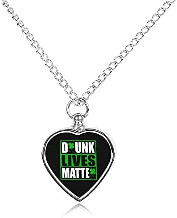 Drunk Lives Matter pet kremiranje nakit za pepeo urna ogrlica Memorijalni nakit privjesak za uspomenu