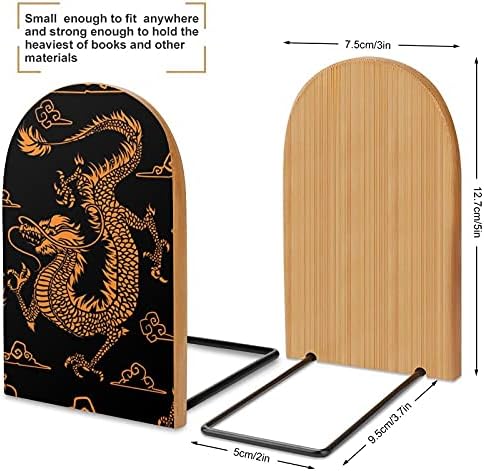 Royal Dragon knjiga završava za police drvena Bookends držač za teške knjige razdjelnik moderni dekorativni 1 par