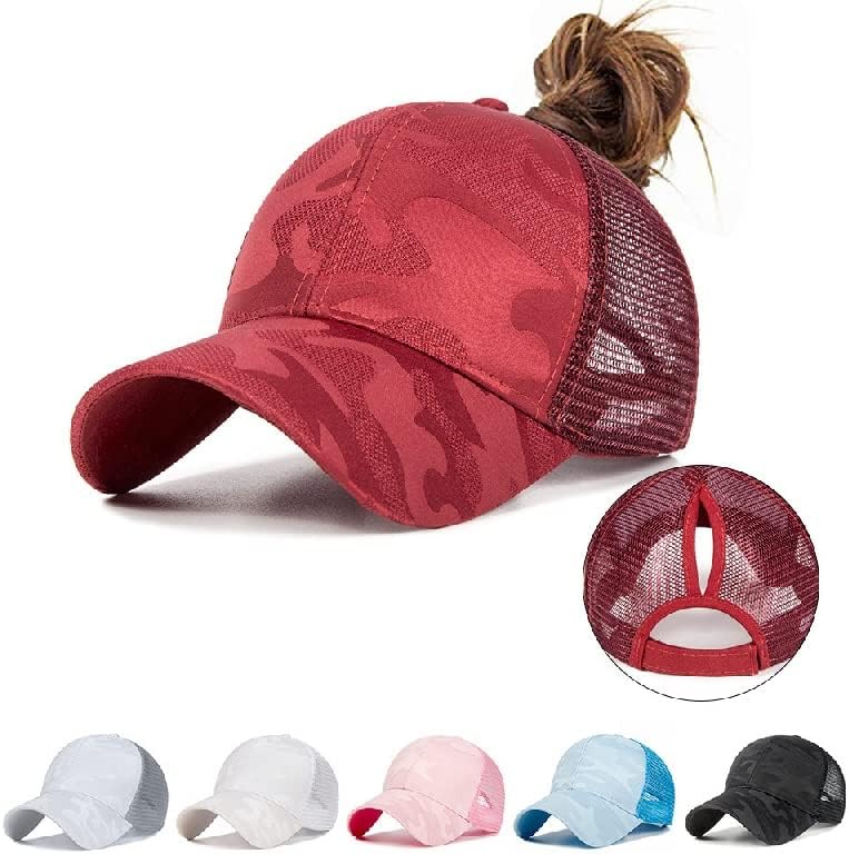 N / A Ženski Ponytail bejzbol kapa Žene Ljetne mreže ima ženski modni hip hop šešir, ležerno podesivo na otvorenom