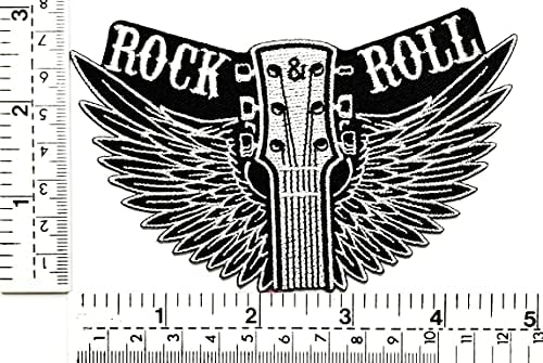 HHO patch set 3 komada. Gitara Muzika Rock and Roll Wing gitara Cartoon Logo Kid Baby Girl Jacket T Majica SEW WINE Gvožđe na vezeni simbol Značka tkanina Kostim