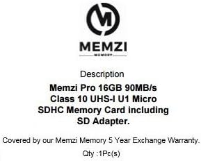 MEMZI PRO 16GB Klasa 10 90MB / s Micro SDHC memorijska kartica sa SD adapterom za Samsung Gear 360 akcione kamere