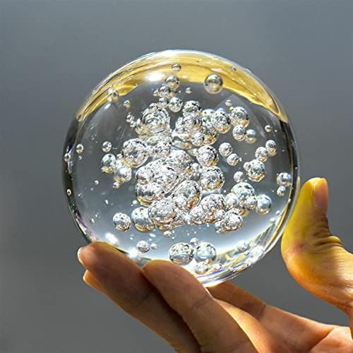 Hetoco 40/60 / 80mm Clear Bubble Crystal Ball Početna Uredski dekoracija Feng Shui Sphere Paperweight