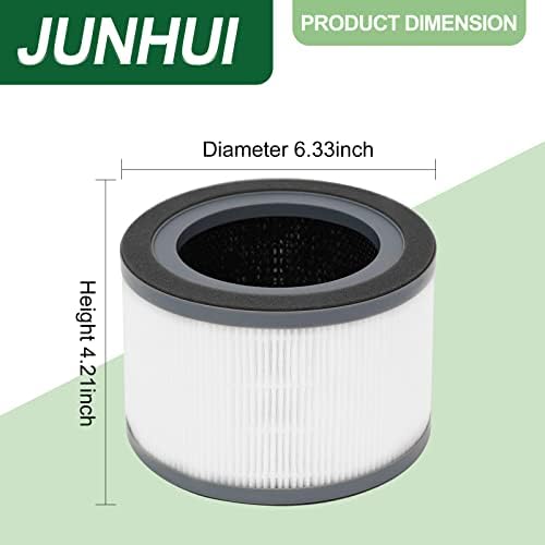 Junhui Vista200 Zamjenski filter za zamjenu, zamjena 3-in-1 premium H13 True Hepa filtri Kompatibilna Vista 200, visoko efikasno aktivirani ugljen, crni 1 paket