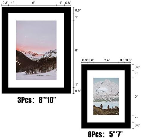 11 pakovanja drvenih okvira za slike 5x7 8x10 galerijski zidni okviri za fotografije Set sa