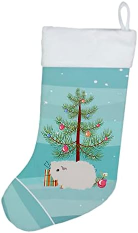 Caroline's byires CK4442CS Merino Gvineja svinja Sretan božićni božićni čarapa, kamin Viseće čarape Božićna sezona Party Decor Decor porodice ukrasi,