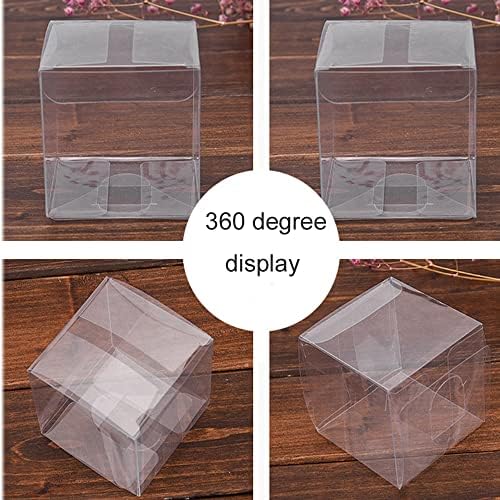WICAREYO 30kom Clear Favor kutija, 5 * 5 * 5CM plastičnih Poklon kutija prozirnih Kockastih kutija bombona
