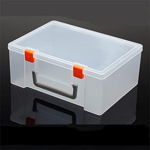 Prozirna plastična zadebljana kutija za odlaganje, poklopac i ručka sa šarkama, 9, 6x6, 9x3, 9inches