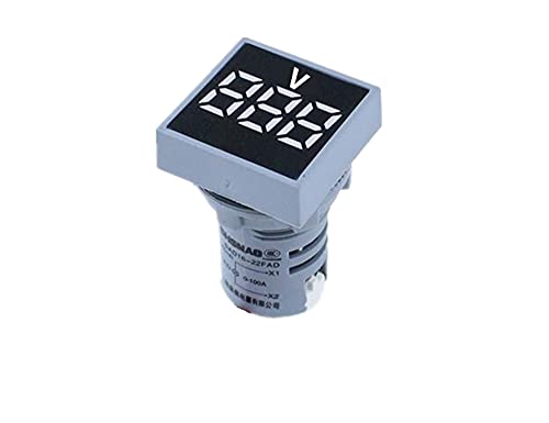 SKXMOD 22mm Mini digitalni voltmetar kvadrat AC 20-500V Volt tester za ispitivanje napona Merač LED