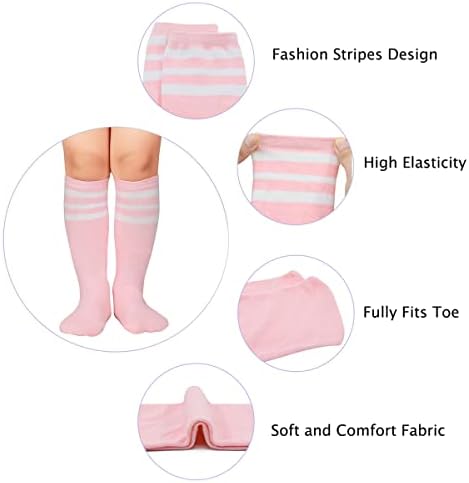 Durio dječje fudbalske čarape mekani pamuk male fudbalske čarape za dječake i djevojčice do koljena visoke