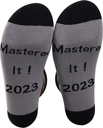 PXTIDY 2 para diplomiranih poklon čarapa magistarski poklon 2023 savladao je IT klasu čarapa za posadu