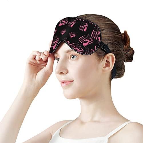 Svjesnost za podizanje raka dojke Flag za spavanje maska ​​za oči sa podesivom kaišem za povezivanje