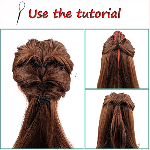 8kom Quick Hair Looping Tail Tool francuska pletenica petlja rep Povucite kroz duge držače za kosu styling
