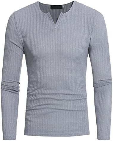 Slim Fit džemper za muškarce V izrez Dukseri lagani mekani rastezljivi duks casual Termal pleteni pulover
