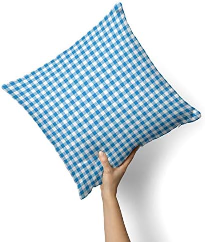 Iirov plavi i bijeli tkani uzorak - prilagođeni ukrasni kućni dekor unutarnji ili vanjski jastuk