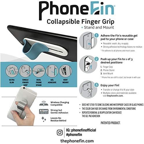 PhoneFin: proširivi držač prsta, postolje i nosač za smartphone-Denim