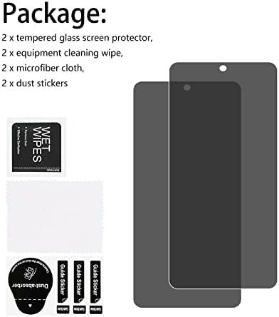 Lcerco 2 paket Zaštita ekrana za privatnost za Motorola One 5G Ace, 9h tvrdoća kaljeno staklo zaštitni Film