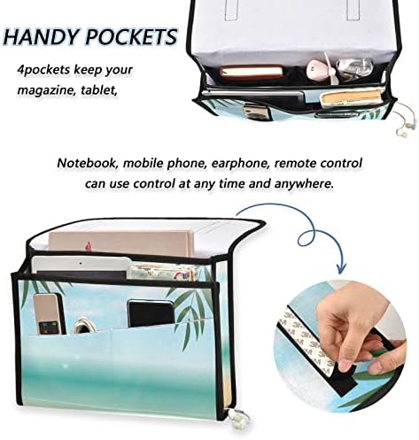 Summer Plam Bedside Storage Organizator 6 džepova Bedside Caddy za časopis za udaljeni telefon