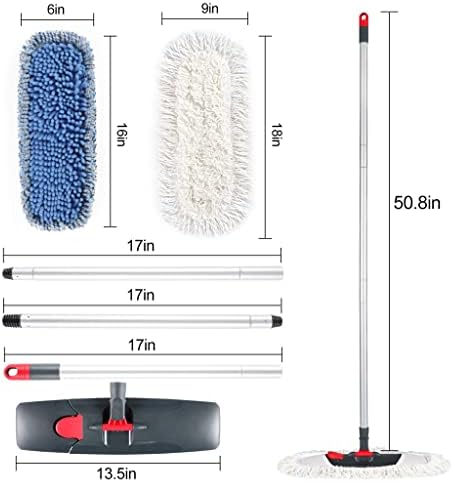 Renslat mikrofiber mop sa podesivim ručicama od nehrđajućeg čelika za čišćenje kuhinjskog spavaće sobe