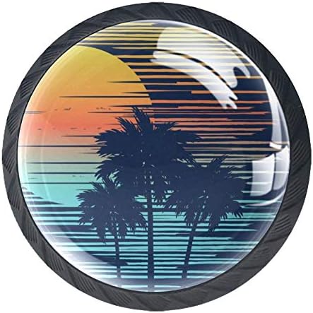 Idealiy Zalazak sunca na tropskoj plaži sa palmama vrata ladica Pull Handle dekoracija namještaja