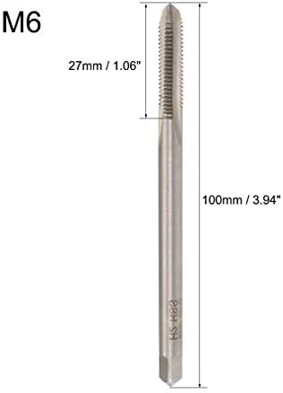 Uxcell Metric Machine Dodirnite M6 Thread 1 Pitch H2 Preciznost čeličnog vijaka visokog brzina Vuče za dodatno dugme za dodir