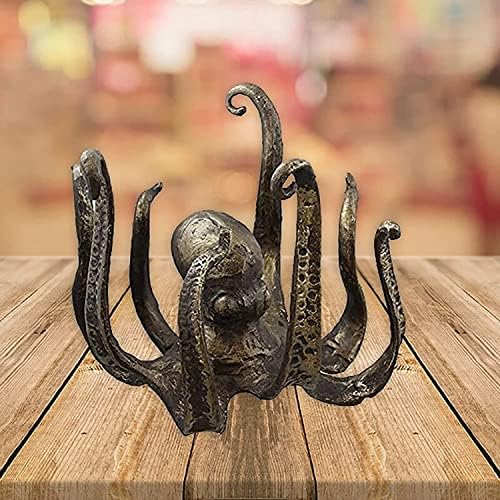 MIN hi Octopus držač šolje za kafu, privezak držača šolje, držač šoljice za čaj, veliki ukrasni smola hobotnice u Vintage stilu Nadstrešnica / statua Ornament oprema za Kafe Bar za kućnu kuhinju