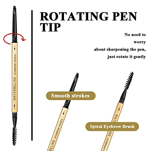 3 različite olovke za obrve, lako stvara obrve prirodnog izgleda,dugotrajne,4 u 1:olovka za obrve *3; četkica za obrve *1,Svijetlosmeđa #-0215036