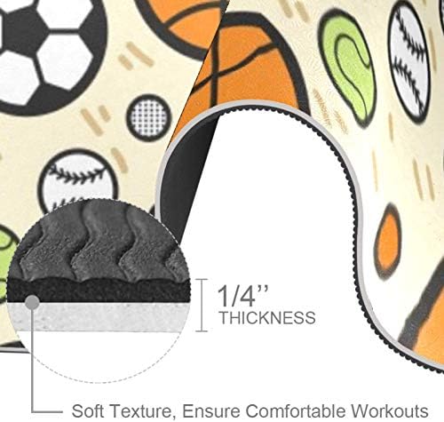 Siebzeh Sport Ball Premium Thick Yoga Mat Eco Friendly Rubber Health & amp; fitnes non Slip Mat za sve vrste