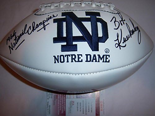 Bob Kuechenberg Notre Dame, dolphins Jsa / coa potpisan nogomet-autogramom College Footballs