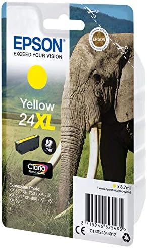 Epson 24xl-kertridž za štampanje - XL Veličina - 1 x žuta - 740 stranica - Blister-za Expression Photo XP-750,