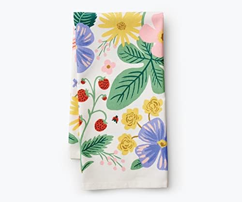 RIFLE PAPER CO. Citrus Grove peškir za čaj - Moderan pamučni peškir za sušenje ili izlaganje, 28 D x 21