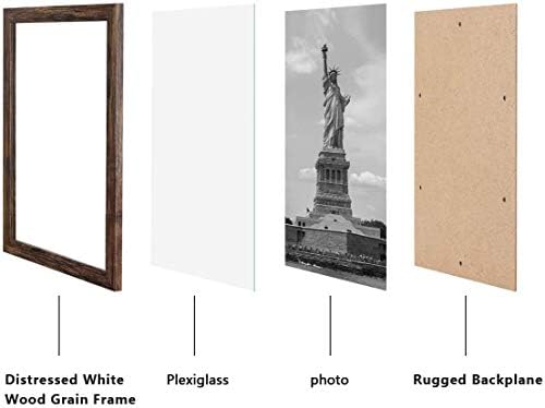 P. Hou 18x24 okviri za slike Drvo Patten rustikalno smeđe jedno pakovanje zidno vješanje, glatko oblikovanje