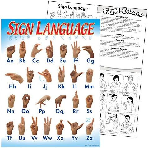 Trend Enterprises Tabela učenja znakovnog jezika, 17 x 22, Multi,