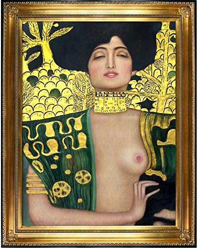 La Pastiche Judith Klimt I Metalik Ukrašena Umjetnička Djela Gustava Klimta Sa Zlatnim Okvirom