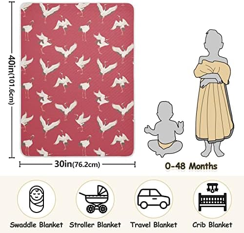 Swaddle pokrivene japanske dizalice pamučna pokrivačica za dojenčad, primanje pokrivača, lagana mekana