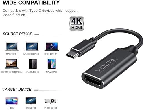 Radi Volt Plus Tech HDMI 4K USB-C kompatibilni sa vivo IQOO 9 PRO profesionalnom adapterom s digitalnim izlazom 2160p, 60Hz!