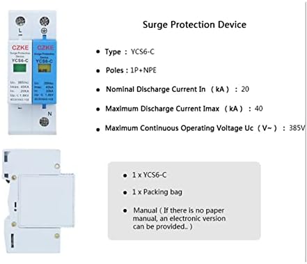 MURVE YCS6-C 1p+NPE 20-40ka AC SPD kuća zaštita od prenapona zaštitni niskonaponski odvodnik