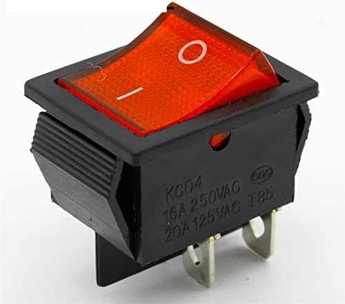 Prekidač 2kom / puno crveno 4-Pinsko svjetlo za uključivanje/isključivanje dugmeta za brod 250V