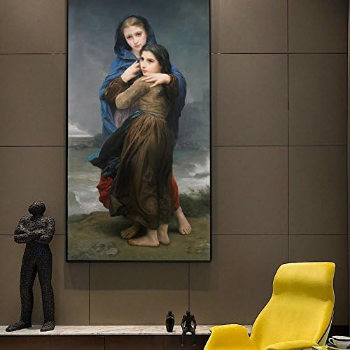 Daleko od kuće-William Bouguereau ručno oslikana reprodukcija uljanih slika,dva portreta sestara,zidna umjetnost