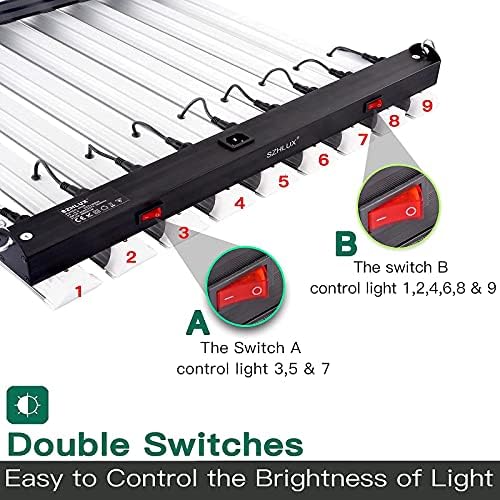 SZHLUX 4000W LED svjetlo za uzgoj 4×4ft pokrivenost dvostruki prekidač puni spektar lampa za uzgoj sobnih