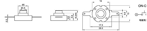 5pcs prekidač za lampicu za samoovlačeći krug upleteni prekidač DIY Electronics okrugli prekidač Mini prekidač