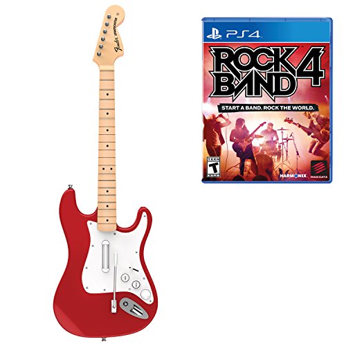 Mad Catz Rock Band 4 Wireless Fender Stratocaster gitarski kontroler i paket softvera za PlayStation 4-Red