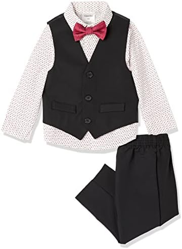 Calvin Klein Baby Boys '4-komadni formalni set, uključuje košulju haljine sa lukom, odijelo i haljine