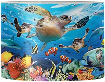 Howilath ocean životinjski morski kornjača okrugli bubanj svjetiljka sjenila / podne svjetiljke i privjeske svijetli