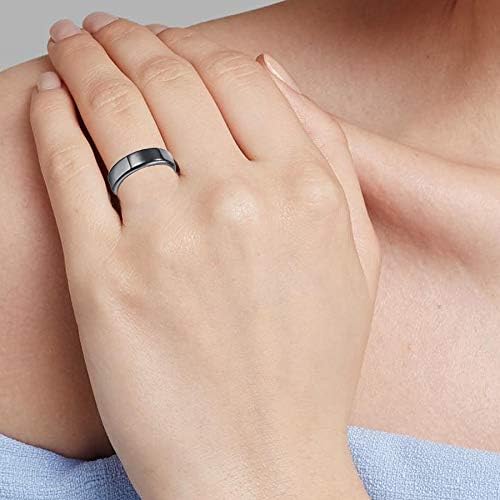 Hematitni magnetski prsten za žene muškarci crni hematitni kamen apsorbuje negativne energetske