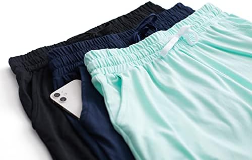 Real Essentials 3 Pakovanje: Atletski saloni za žene - Ležerne hlače sa džepovima