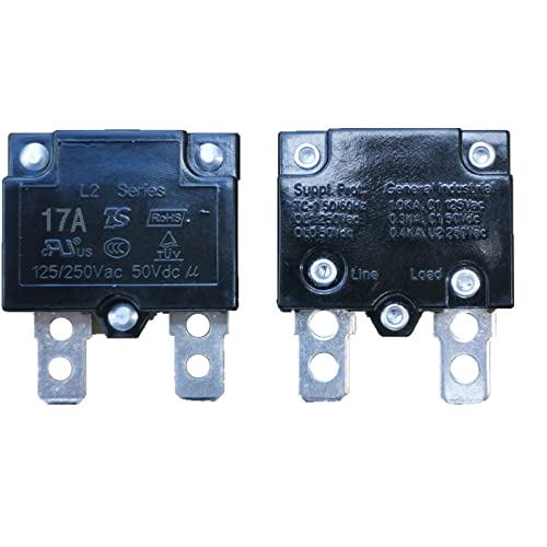 2pcs 17A 125 / 250VAC 50VDC Automatski resetirani nosač resetiranja osigurača Therma Switch prekidač