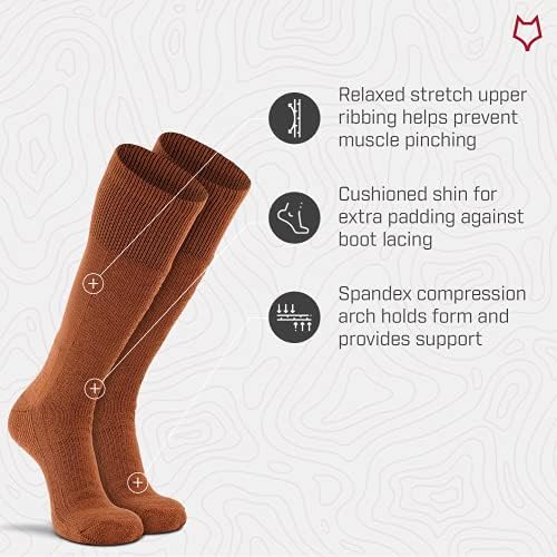 Fox River Hladno vrijeme za hladno vrijeme Calf Boot Socks termalne čarape za teplovne težine sa vrhunskom sposobnostima vlage