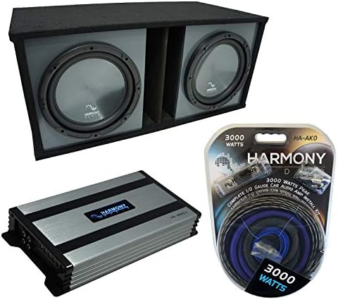 Harmony Audio Ha-A122 subwoofer Dual 12 Poburnica Bundle HA-A800.1 AMP Universal Car STEREO SOPET PILVEED