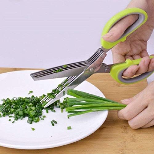 LABROS multifunkcionalni kuhinjski noževi od nerđajućeg čelika 5 slojeva makaze rezane biljke začini