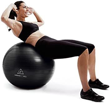UrbanFit Pro yoga Ball 75 cm podržava 450 kg-Negro